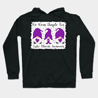 We Wear Purple For Cystic Fibrosis Awareness Hoodie